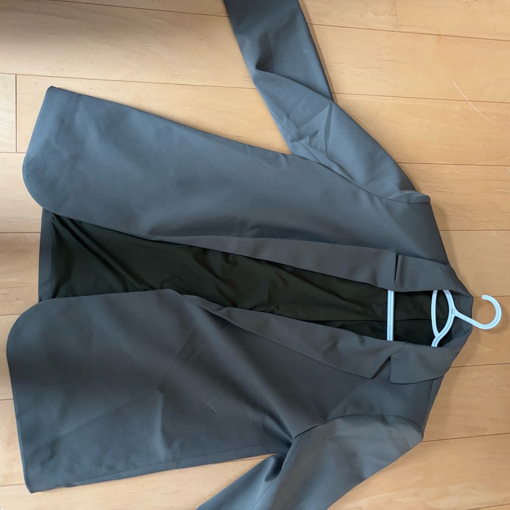 NWT Cupshe x JoJo Olive Green Longline Blazer - Picture 5 of 6
